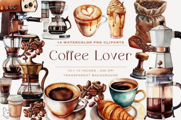 Coffee Lover Watercolor Clipart: Illustrations Review
