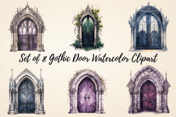 Gothic Door Watercolor Clipart: Illustrations Review