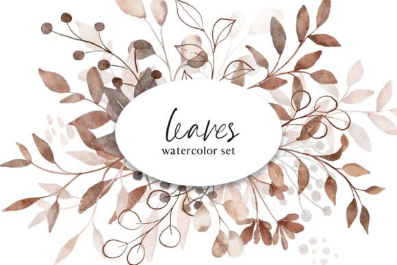 Leaves Watercolor Digital Clipart: Illustrations Review