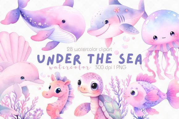 Pastel Under the Sea Illustrations for Editorial Design