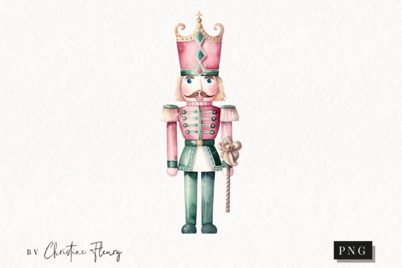 Pastel Watercolor Nutcracker Clipart Illustrations
