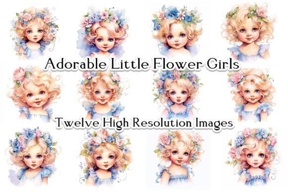 Sweet Little Flower Girls Illustrations Review