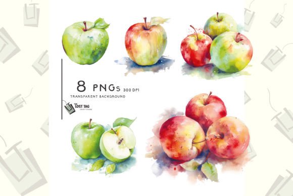 Watercolor Apples Clipart: Food Illustrations Review