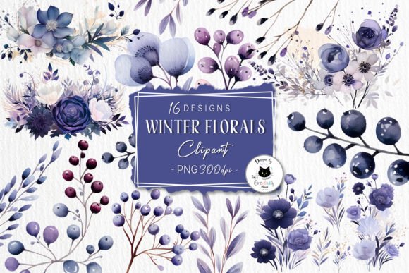 Watercolor Boho Floral Winter Illustrations Review