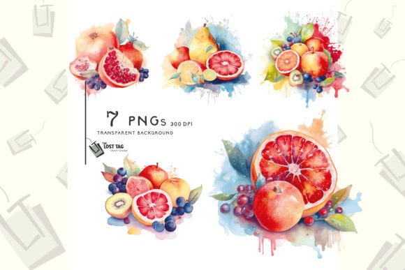 Watercolor Fruits Clipart Sublimation Illustrations Review