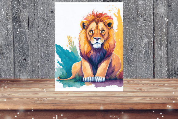 Watercolor Lion Painting: Illustrations for Branding