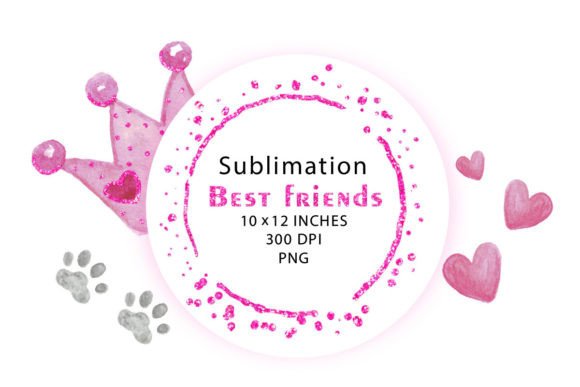 Watercolor Sublimation Crown: Illustrations for Crafters
