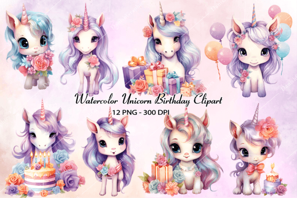Watercolor Unicorn Birthday Clipart: Illustrations Review
