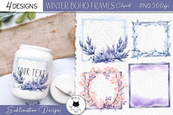 Watercolor Winter Frame Clipart: Illustrations Review