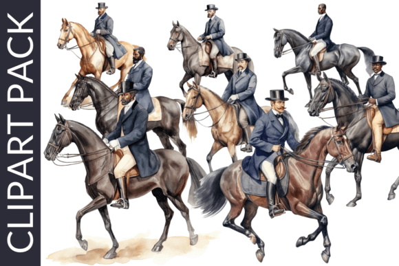 Wild West Men on Horseback Illustrations Review